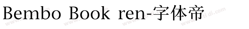 Bembo Book ren字体转换